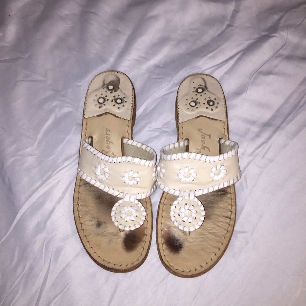 Jack Rogers white jack sandals size 6